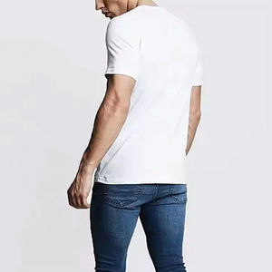 Polyester/Cotton Fitted Men's O-Neck T-Shirt Customized Plain Quick-Drying Breathable Eco-Friendly 200g Digital Print <b>Logo</b> - Product Image 5