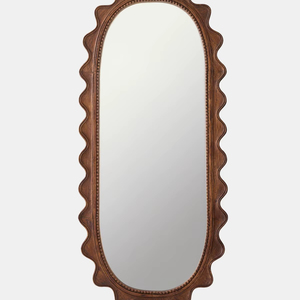 Miroir en bois à ondulations - Product Image 1