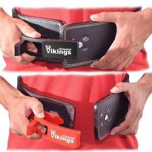 Cinturón de cuero de lujo de piel de vaca con hebilla de acero con diseño de palanca cinturones de cuero genuino de Pakistán - Product Image 6