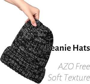 Gorro de invierno Unisex 100% algodón tela común a cuadros/patrón sólido Casual Hip-hop Snap Slouch Bonnet Hat recién llegado - Product Image 2