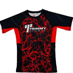 เสื้อรัชการ์ดรัดรูปพิมพ์ลายระเหิดสำหรับผู้ชายชุดออกกำลังกายในยิมฟิตเนสพิมพ์ลาย - Product Image 1