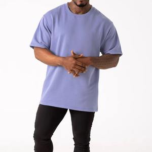 Camiseta de Algodón Extra Grande Personalizada para Hombre, Estilo Urbano, Talla Grande, Estampado Sólido, Bordada, Lisa - Product Image 1