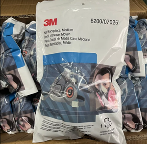 3M 6200 Reusable Half-<b>Face</b> Respirator Mask Bayonet Connection TPE Material Lightweight Comfortable Twin Filters Gases Vapors - Product Image 5