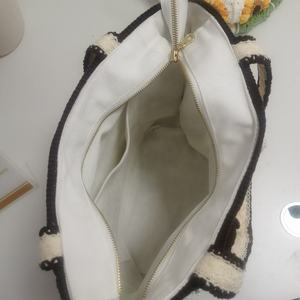 Bolso Tote de Hombro con Apliques de Flores de Crochet Vintage, Bolso de Mano Tejido a Mano, Bolso de Algodón Artesanal, Regalo de San Valentín para Mujer - Product Image 5