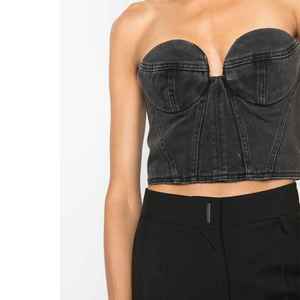 Top Selling Breathable Eco Friendly <b>Cheap</b> Priced Customized Design Women's Adult Size Denim Top For Women - Product Image 4