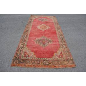 Truyền Thống Màu Đỏ Màu Xanh Lá Cây Len Thảm 5 X 11.6ft Cổ Điển Thổ Nhĩ Kỳ Khu Vực Lớn Trừu Tượng Hình Chữ Nhật Hành Lang Chắp Vá Thiết Kế Cao Su Cho Nhà - Product Image 1