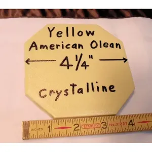 American Olean NOS 1 pieza azulejo de cerámica cristalino amarillo Octágono 4-1/4 \ "arcilla modificada Exterior Firebrick estilo de diseño europeo - Product Image 1