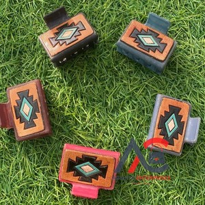 มาใหม่ล่าสุดร้อนขายสไตล์ตะวันตกทําด้วยมือเครื่องมือแกะสลักหนังผมกรงเล็บคลิปหนังกรงเล็บอุปกรณ์เสริมผมสําหรับผู้หญิง - Product Image 1