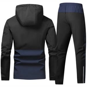 ชุดกีฬาผ้าฟลีซเข้ารูปสำหรับผู้ชายชุดวิ่งผ้าคอตตอน100% มีฮู้ดโลโก้ตามสั่ง2025 - Product Image 3