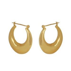New Fashion Gold Plated Hoop <b>Earring</b> Brass Hoop <b>Earring</b> Collection For Women Fashion, Custom & Demi fine Jewelry Manufacturer - Product Image 4