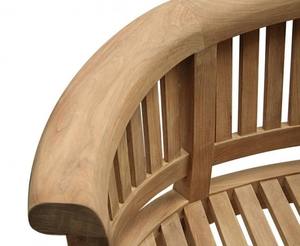 Banco de Dos Plazas de Teca Sólida de Primera Calidad, Minimalista, Resistente al Agua, Duradero, Muebles de Exterior para Patio, Apartamento, Hotel - Product Image 4