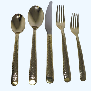 Les fabricants robustes fournissent un ensemble de couverts en acier inoxydable or et argent pour le mariage à domicile pour le dîner de mariage à l'hôtel - Product Image 6