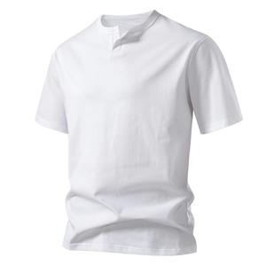 Camisetas de Verano para Hombre, Camisetas de Manga Corta, Camisetas Informales, Camisetas con Cuello en V, Camisetas de Algodón Sólido - Product Image 2