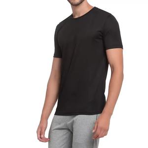 Prix de gros, vente chaude, vêtements décontractés, t-shirt pour homme sur mesure, coupe ajustée, manches courtes, coton, t-shirts noirs pour homme - Product Image 4