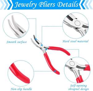 ชุดคีมทำเครื่องประดับพร้อมกระเป๋าซิป คีมตัดลวด คีมปากกลม คีมปากแหลม คีมปากโค้ง เครื่องมือช่างสำหรับงาน DIY และงานฝีมือ โดย MAQNSCO - Product Image 5