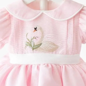 Handmade Embroidered Soft Linen Dress for <b>Baby</b> Girls Casual Style for Toddler's <b>First</b> Birthday OEM Made in Vietnam - Product Image 6