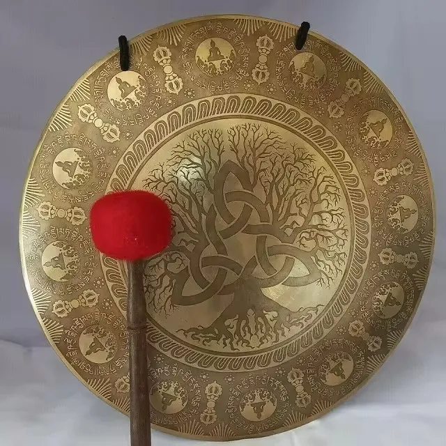 Árbol de Live Wind Gong 18 pulgadas 2,5 kg Kundalini Yoga Chakra Musicoterapia Hecho Nepal