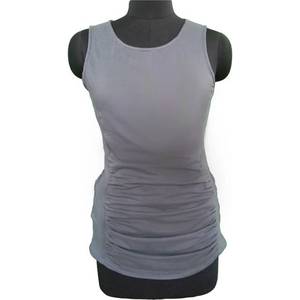 Camiseta con lazo en la cintura para mujer 95% algodón orgánico 5% Spandex Active Normal Wear Long Casual Logo bordado ODM a la venta - Product Image 1