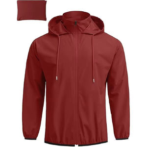 OEM deportes de invierno al aire libre de los hombres de lona de alta calidad transpirable acolchado con capucha impermeable cortavientos chaqueta de lluvia - Product Image 2