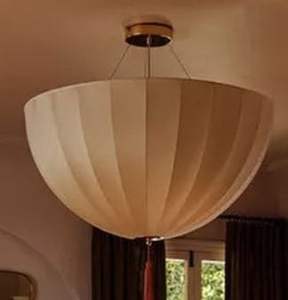 Suspension traditionnelle en fer forgé avec abat-jour cylindrique pour salon - Product Image 2