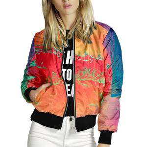 Chaqueta de bombardero recortada de mejor estilo hecha a medida de alta calidad para mujer, chaquetas brillantes de seda para damas - Product Image 5