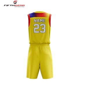 ชุดเครื่องแบบบาสเก็ตบอลสำหรับผู้ชายเสื้อบาสเก็ตบอลแบบย้อนกลับ - Product Image 2