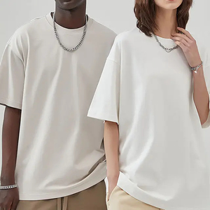 280 Gsm haute qualité lourd 100% coton t-shirt t-shirt personnalisé sérigraphié surdimensionné goutte épaule blanc hommes t-shirt - Product Image 5