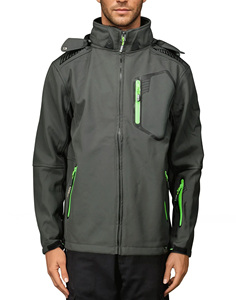 Veste Elite Urben en polyester à fermeture éclair Softshell pour hommes Veste imperméable d'extérieur de haute qualité avec logo personnalisé - Product Image 6