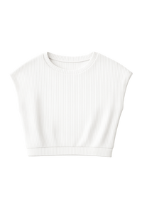 Camiseta corta sin mangas de algodón acanalado para mujer, elegante, transpirable, ecológica, de secado rápido, lavable, duradera, informal, a la moda callejera - Product Image 2