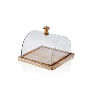 Madera Rectangular Cake Storage Bowl 18x24x24 cm Suministros de decoración de pasteles - Product Image 1