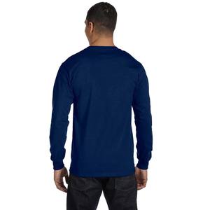 Sweat-shirts à manches longues en tissu épais de couleur bleu marine profond - Product Image 2
