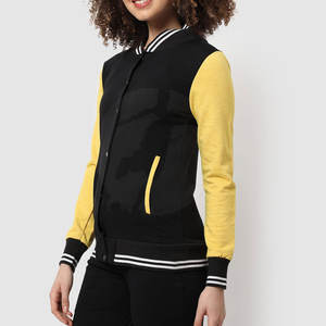 Vente en gros de vêtements décontractés Veste Letterman Veste Letterman en Offre Spéciale de coton tricoté coupe-vent et respirant - Product Image 2