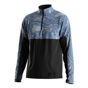 Men Qtr Zip Sublimated Jacket Stretch Fabric Men Quarter Zip Sublimated Jacket <b>For</b> <b>Running</b> Training And Gym Sessions - Product Image 1