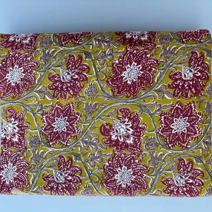 Caftán étnico de verano ligero de tela de algodón indio hecho a mano con columpio Vintage, vestido Nomex con estampado Floral para niñas - Product Image 1