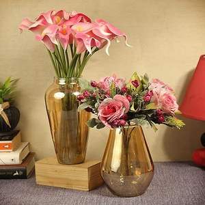 Vase en verre au mercure de vente chaude, vase en verre clair, vase décoratif en verre au mercure - Product Image 1