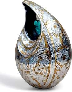 โกศบรรจุอัฐิรูปหยดน้ำทรงหรูหราทำจากโลหะสำหรับผู้ใหญ่ |   โรงงาน OEM - Product Image 3