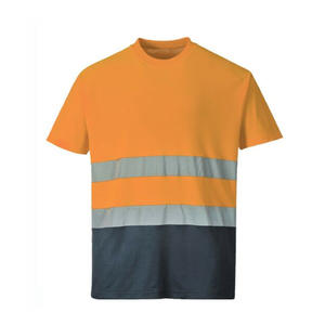 T-shirt de sécurité réfléchissant haute visibilité personnalisé, construction à manches courtes, polo de travail haute visibilité pour hommes - Product Image 3