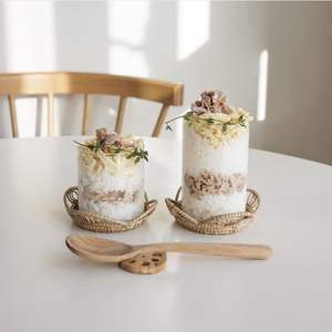 Ensemble de dessous-de-verre en rotin tissé à la main - Tapis pour tasse à thé en cannage pour la décoration de table - Product Image 6