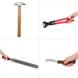 Top Trending Horse Hoof Care Tools Care Cortador de acero inoxidable duradero Clincher Rasp Uso a largo plazo Kit de herramientas de aseo equino - Product Image 2