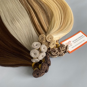 Super Double Drawn 100% Remy Humain Main Attachée Tissage Extensions de Cheveux Pleine Cuticule Alignée Cheveux Russes Meilleur Vendeur - Product Image 6