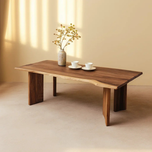 Table basse moderne en bois de suar massif naturel durable avec un design aux lignes nettes pour le salon et les meubles de villa - Product Image 4