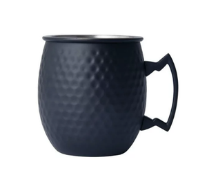 Vasos de acero inoxidable martillado negro, taza de cerveza de mula de Moscú, utensilios de cocina, utensilios de cocina, cóctel, fiesta, agua, jugo, Material de PC - Product Image 5