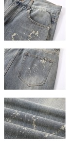 New <b>Men</b> Distress Jeans Loose Straight Leg Spring Summer Casual Long Denim <b>Trousers</b> Comfortable Fit - Product Image 3