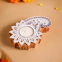 Porte-bougie en bois rustique, nouveau design, marque DE-AARTICO, fait main pour la Saint-Valentin, décorations de fête, charme festif, indien