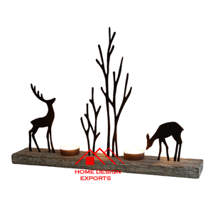 Décoration de table et décoration de table Design surélevé Meilleure vente Bougeoir au design moderne en finition noire - Product Image 2