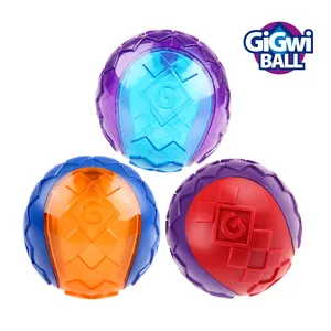 GiGwi Factory Direct Super Elastic LED Ball Chew Training TPR Pet Dog Toy