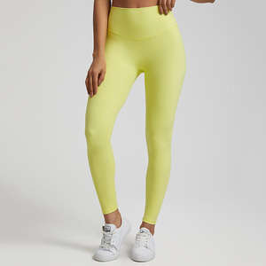 Women's High Waist Butt Lifting Yoga Pants Custom Logo <b>Gym</b> <b>Leggings</b> <b>Tummy</b> <b>Control</b> Fashion Solid Pattern Spandex/Nylon <b>Leggings</b> - Product Image 5