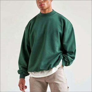 Sudadera de cuello falso lavada vintage de otoño personalizada de fabricante OEM 100% algodón ecológico de secado rápido con logotipo estampado desgastado - Product Image 3