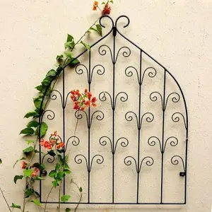Enrejado de pared de acero suave personalizado ligero de estilo moderno recubierto de PVC negro para decoración de jardines y gestión de plantas - Product Image 4