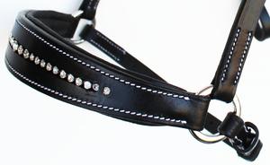 Brida de cuero SidePull para caballo, nueva, de alta calidad, en color negro, con tamaño y logotipo personalizados, al por mayor - Product Image 6